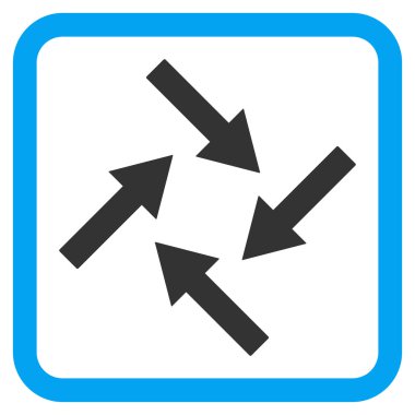 Merkezcil oklar düz vektör simgesi