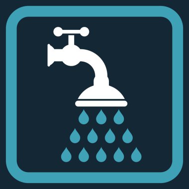 Duş musluk düz vektör simgesi