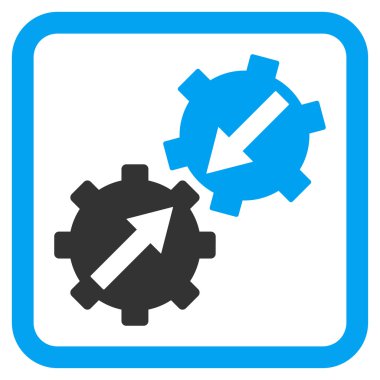 Dişli Tümleştirme düz vektör simgesi