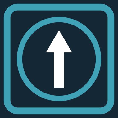 Yukarı yönlü ok düz vektör simgesi