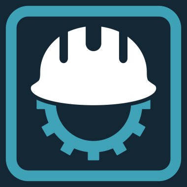 Geliştirme işçisi düz vektör simgesi