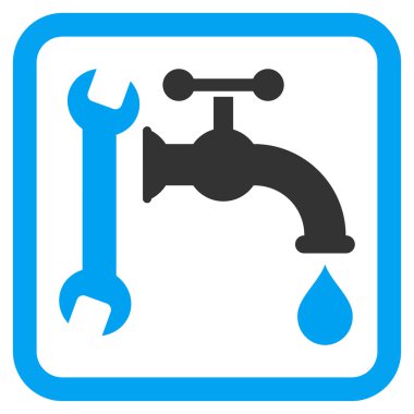 Sıhhi tesisat düz vektör simgesi