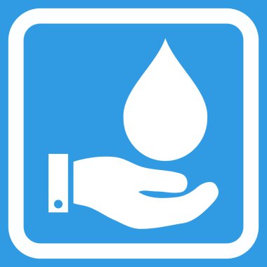 Su hizmet düz vektör simgesi