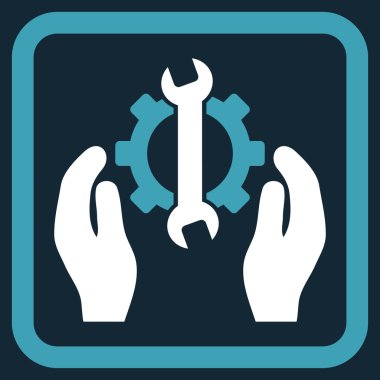 Onarım hizmeti düz vektör simgesi