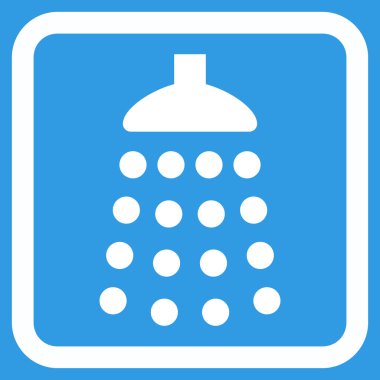 Duş düz vektör simgesi