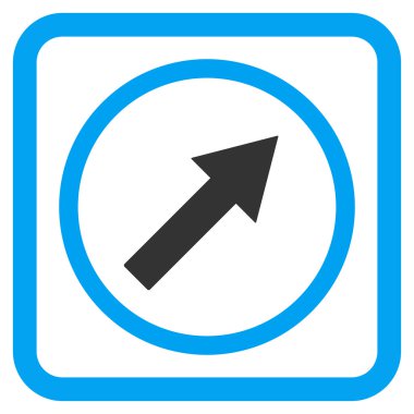 Yukarı sağ yuvarlak ok düz vektör simgesi