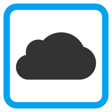 bulut düz vektör simgesi