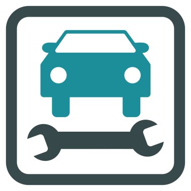 Araba tamir düz vektör simgesi