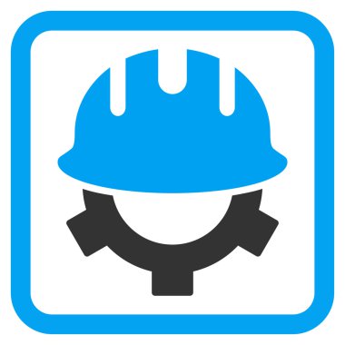 Geliştirme kask düz vektör simgesi