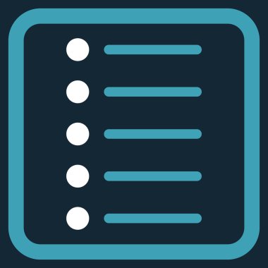 Öğeleri düz vektör simgesi