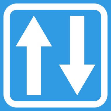 Dikey Çevir okları vektör simge düz