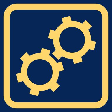 dişliler düz vektör simgesi