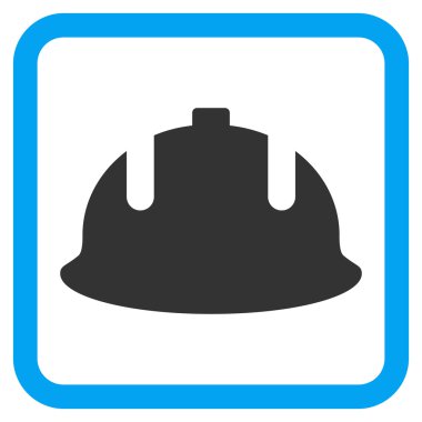 İnşaat kask düz vektör simgesi