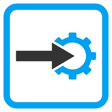 COG Tümleştirme düz vektör simgesi