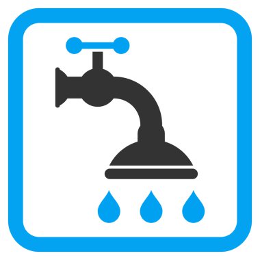 Duş musluk düz vektör simgesi