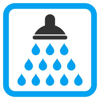 Duş düz vektör simgesi