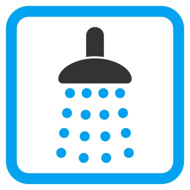 Duş düz vektör simgesi