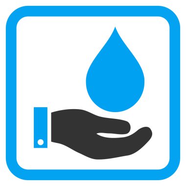 Su hizmet düz vektör simgesi