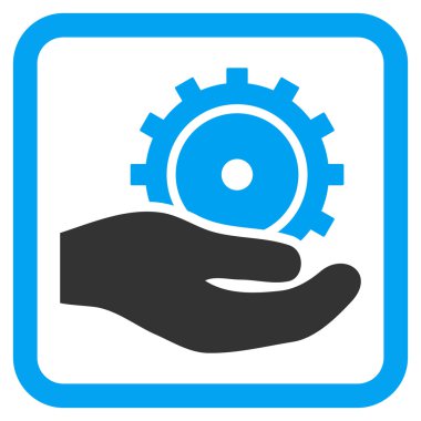 Geliştirme hizmet düz vektör simgesi