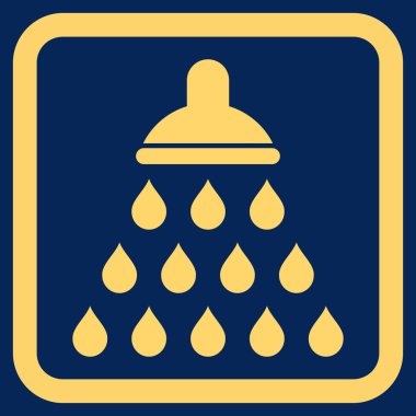 Duş düz vektör simgesi