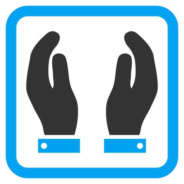 Bakım el düz vektör simgesi