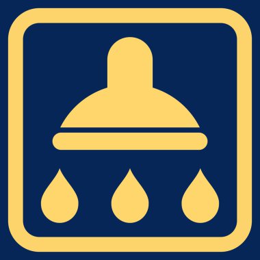 Duş düz vektör simgesi