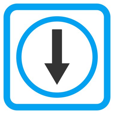 Rownded ok düz vektör simgesi