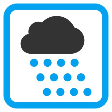 Yağmur bulutu düz vektör simgesi