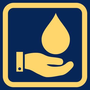 Su hizmet düz vektör simgesi