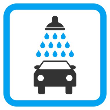 Araba duş düz vektör simgesi