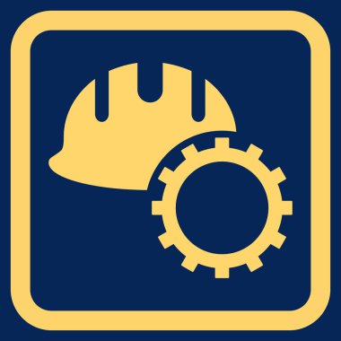 Geliştirme işçisi düz vektör simgesi