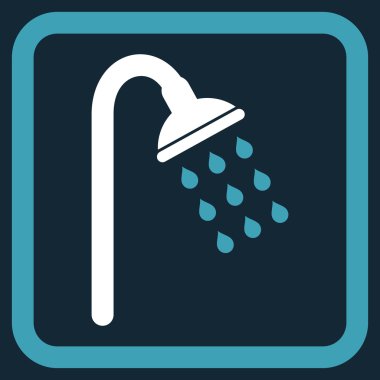 Duş düz vektör simgesi