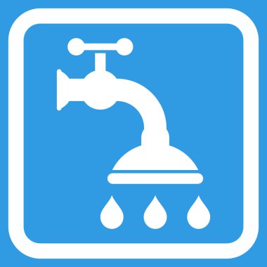 Duş musluk düz vektör simgesi