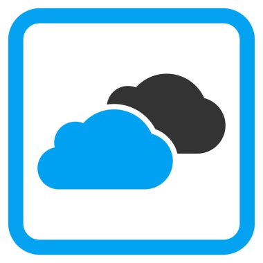 bulutlar düz vektör simgesi