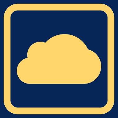 bulut düz vektör simgesi