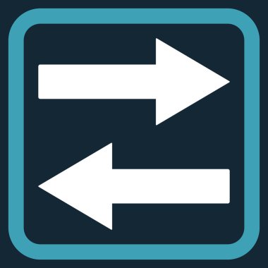 Yatay Çevir okları vektör simge düz