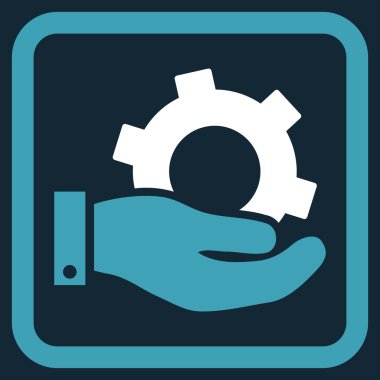 Hizmet düz vektör simgesi