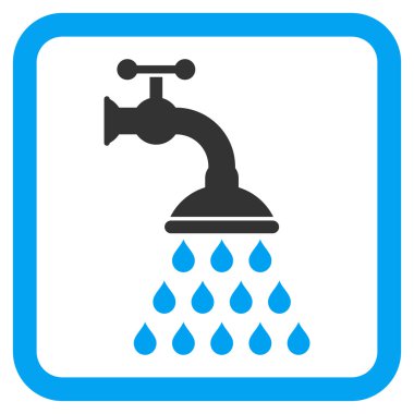 Duş musluk düz vektör simgesi