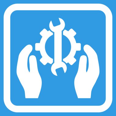 Onarım hizmeti düz vektör simgesi