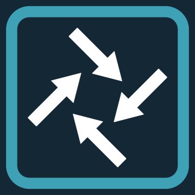 Merkezcil oklar düz vektör simgesi