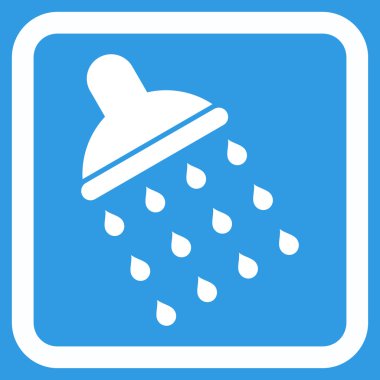 Duş düz vektör simgesi