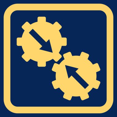 Dişli Tümleştirme düz vektör simgesi