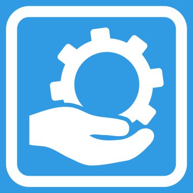 Hizmet düz vektör simgesi