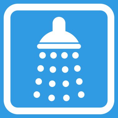 Duş düz vektör simgesi