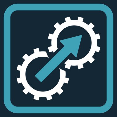 Dişli Tümleştirme düz vektör simgesi