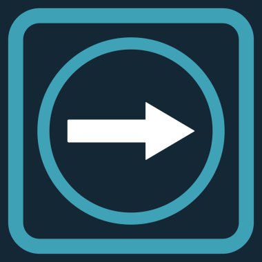 Sağ yuvarlak ok düz vektör simgesi