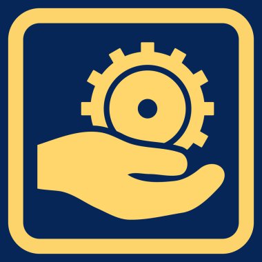 Geliştirme hizmet düz vektör simgesi