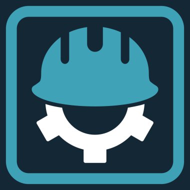 Geliştirme kask düz vektör simgesi