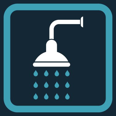 Duş düz vektör simgesi