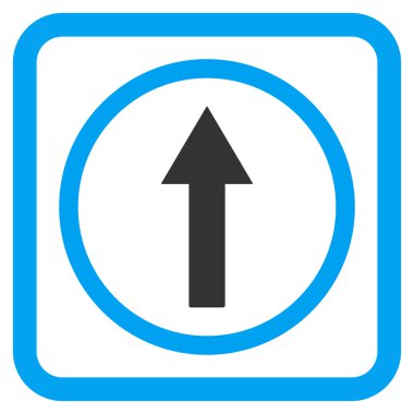 Yukarı yönlü ok düz vektör simgesi